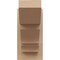 Ekena Millwork 6-in W x 12-in D x 12-in H Balboa Slat Rough Cedar Woodgrain TimberThane Outlooker, Primed Tan OUTUR060X12X12BOA24RCPR - alternate 4
